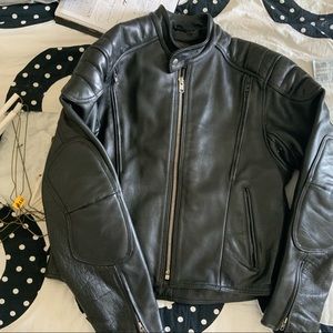 Leather motorcycle jacket